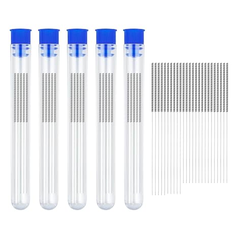 50 PCS 3D Printer Nozzle Cleaning Kit, 0.2/0.25/0.3/0.35/0.4 mm Stainless Steel Nozzle Cleaning Needles, 3D Printer Nozzle Cleaner Tool, for 3D Printer Accessory, Improved Printing Performance