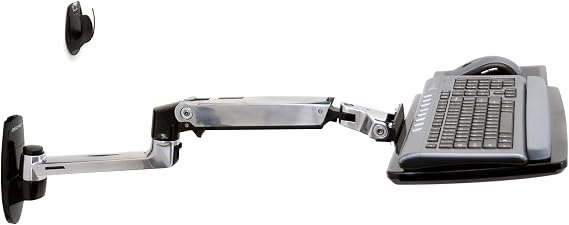 Ergotron LX Wall Keyboard Arm 35-Inch Extension, Polished Aluminum
