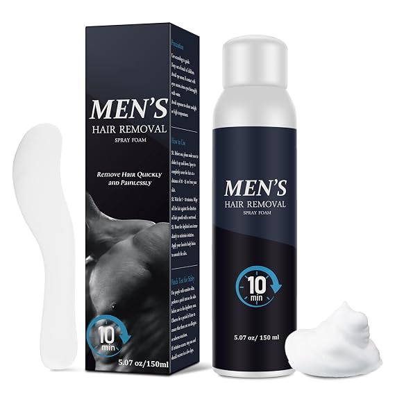 Cosmpro Hair Removal Spray Foam for Men Hair Removal Cream Effective & Painless for Underarm, Chest, Back, Legs Depilatory Cream