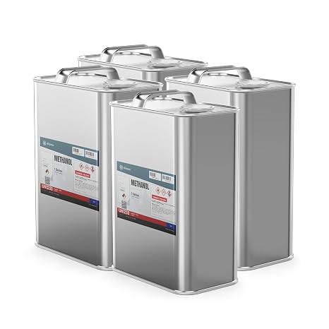 Methanol Technical Grade - Industrial Solvent for Windshield Washer Fluid and Fuel - 4 Gallon Case - Alliance Chemical