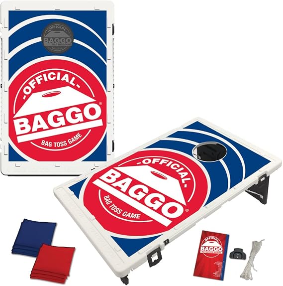 Baggo Cornhole Set 2x3 Portable Bean Bag Toss Game for Backyard Fun Designs