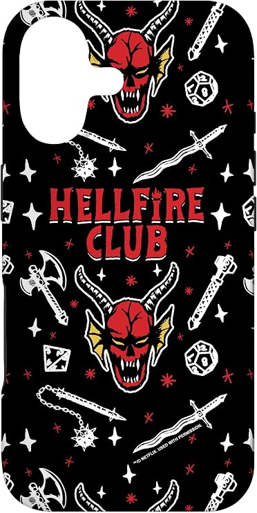 Stranger Things Hellfire Club Pattern Case for iPhone 17