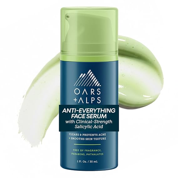 Oars + Alps Anti-Acne Face Serum for Men, Anti-Aging, 1pk, 1 Fl Oz