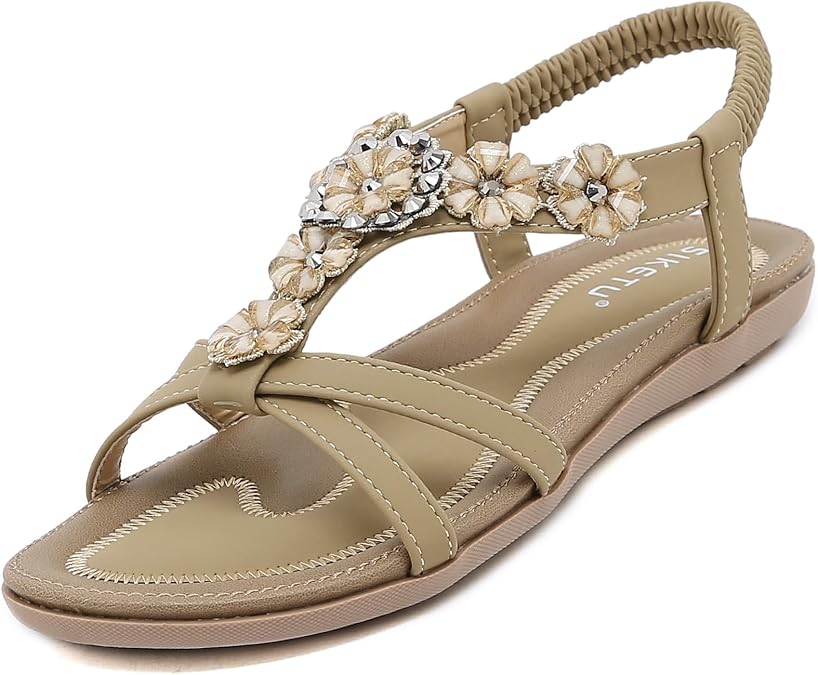 Women's Summer Flat Sandals with Soft Footbed Size 35-45