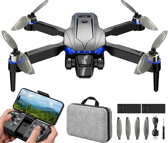 FPV Drone with 1080P Camera Clearance! Foldable RC Mini Drone with Carrying Case, 2 Batteries, Gesture Selfie, Altitude Hold, One-Key Takeoff/Landing, 3D Flips, Adults and Kids Only $25.99