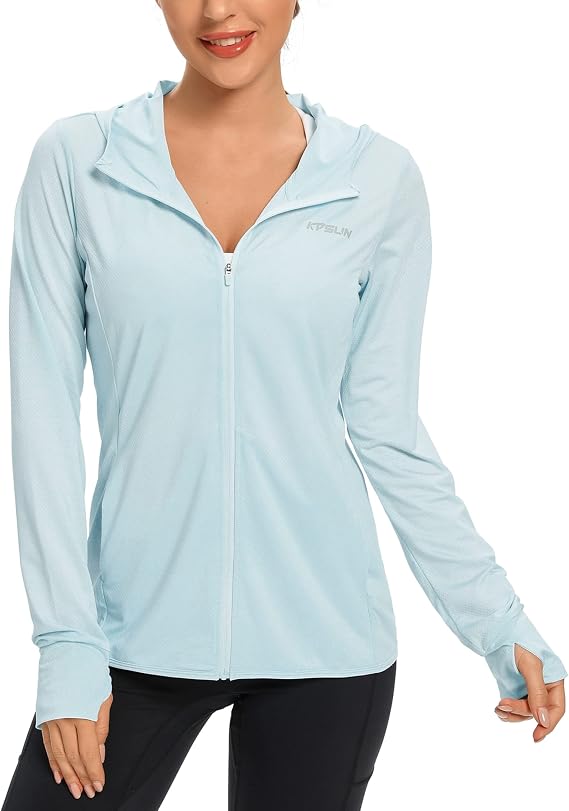 KPSUN Women's UPF 50+ Sun Protection Hoodie Jacket Lightweight Sun Shirt