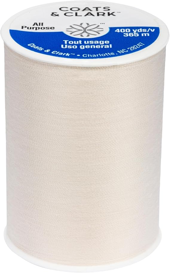 Coats & Clark Dual Duty All-Purpose Natural Thread 400 Yards 1 Spool of Yarn
