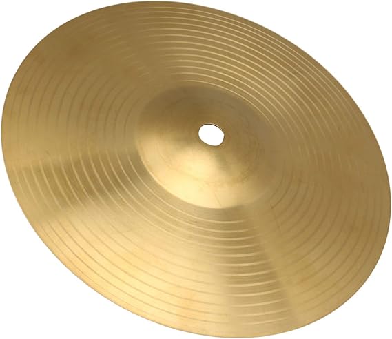 Lovermusic Golden Diameter 8 Inch Drum Cymbal Brass Alloy Crash Percussion Accessories for Drum Kit Suitable for Novices (Small)