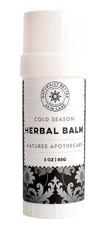 NATURE'S APOTHECARY Cold Season Herbal Balm | Soothe, Relieve, Refresh | All-Natural Vapor Rub Alternative Made with 9 Pure Essential Oils | Made in USA - (4 oz)