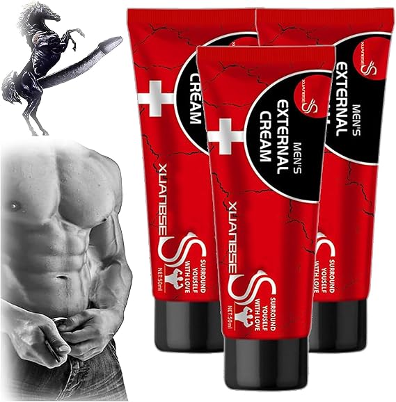XBS Men's Energy Strength Massage Cream, XBS Xuanbse L 50ml Vitality Boost, All Night Powerful Delay, Lasting Performance (Pack of 3)