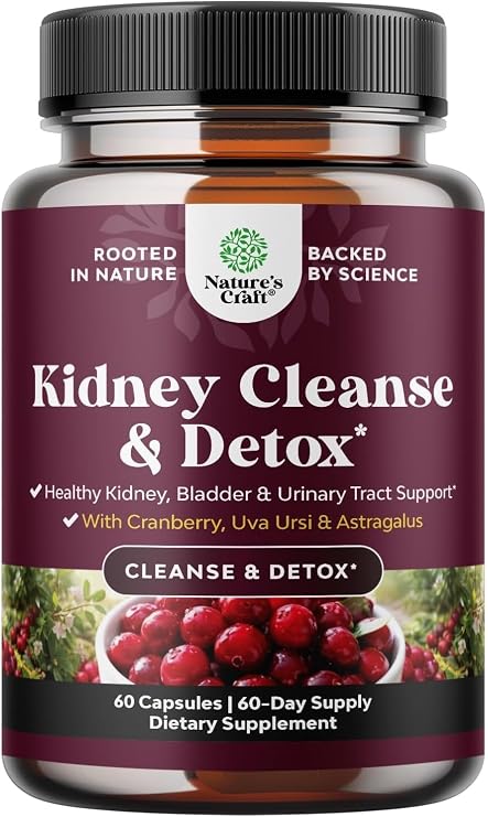 Advanced Kidney Cleanse Support - Cranberry Extract Capsules - 60 Count