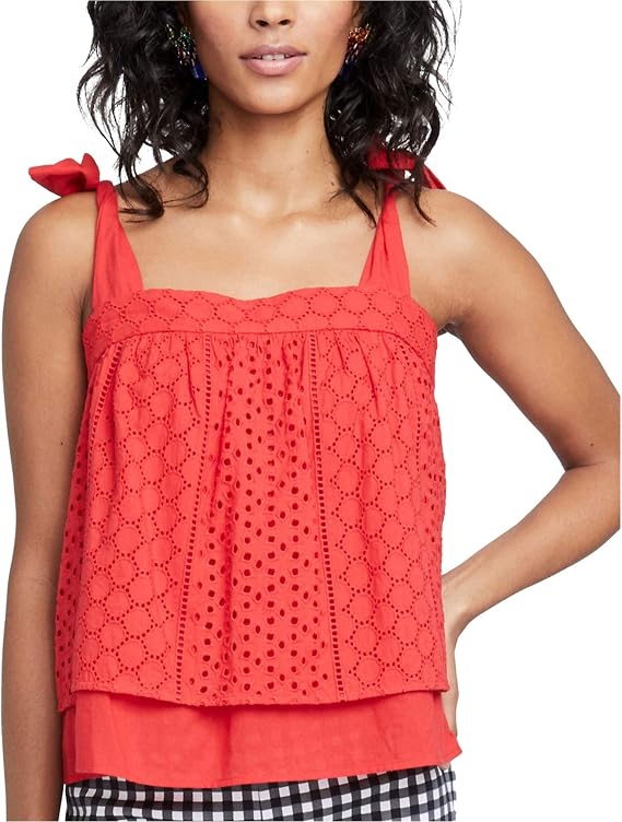 Rachel Roy Womens d Crop Top Blouse, Red, Large