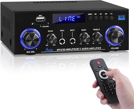 AK50 Bluetooth Stereo Amplifier with Subwoofer Output