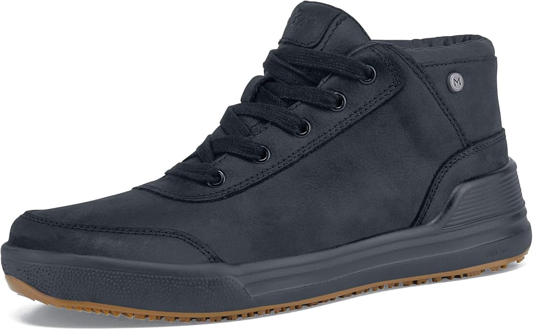 MOZO Natural Men's Work Sneaker, Non-Slip, Water-Resistant Leather