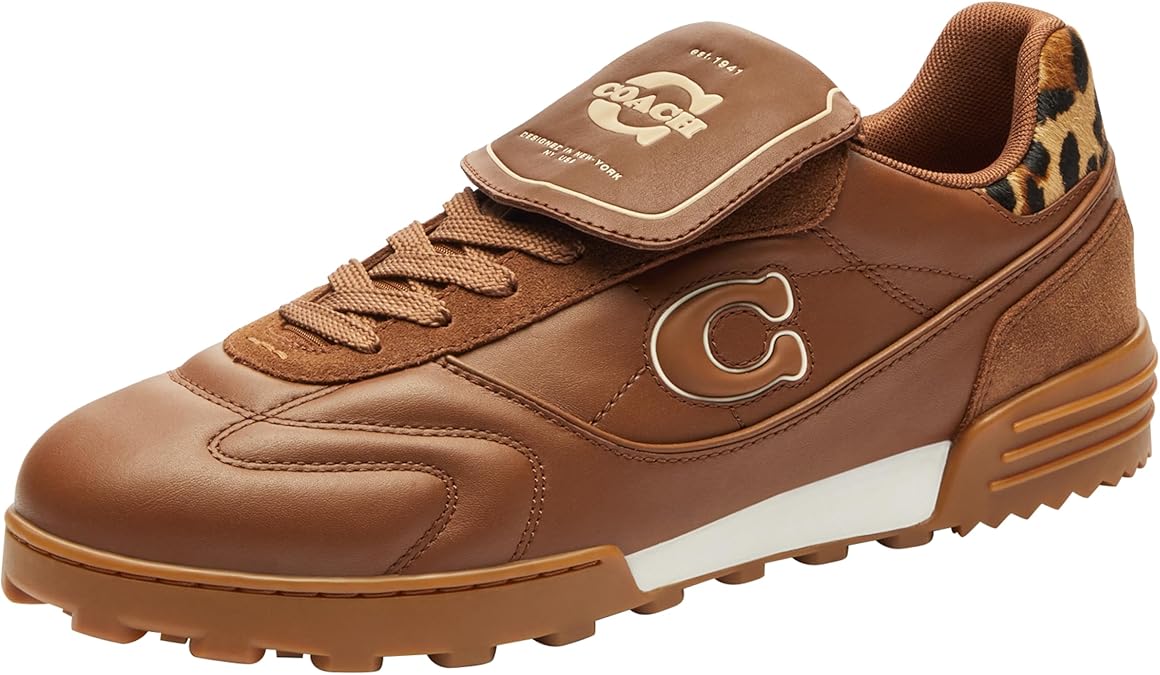 Coach Men's Match Sneaker with Leopard Print