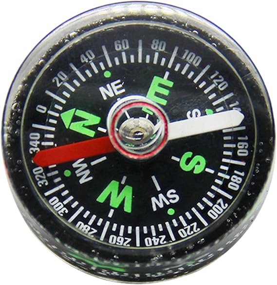 High Precisions Horizontal Bubble Compasses Portable Circular Compasses Outdoor Travel Navigation Measuring Tool Plastic Bubble Level Compass with Direction Indicator