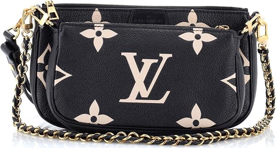 Pre-Loved Multi Pochette Accessoires Bicolor Monogram Empreinte Giant, Black