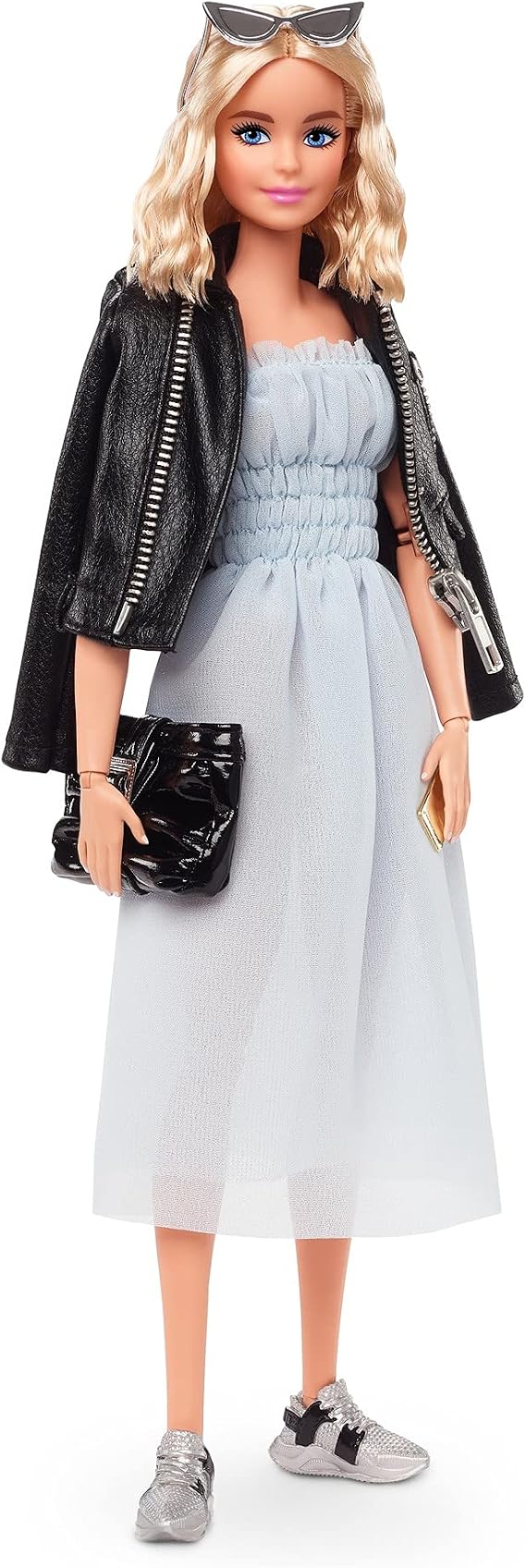 Barbie Signature @BarbieStyle Fully Poseable Fashion Doll (12-in Blonde) with Dress, Top, Pants, 2 Jackets, 2 Pairs of Shoes & Accessories, Gift for Collector