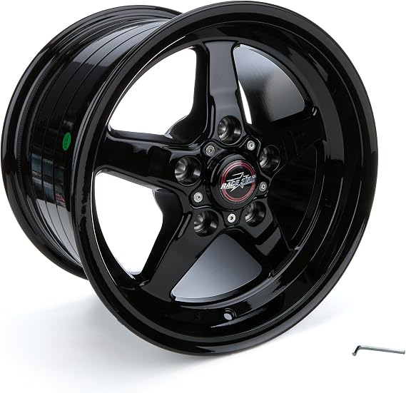92 Drag Star Bracket Racer 15x10 5x4.75BC 7.25BS Gloss Black Wheel (92-510254B)