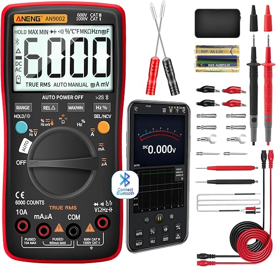 ANENG Bluetooth Multimeter, TRMS 6000 Count Auto Range AC/DC Digital Tester