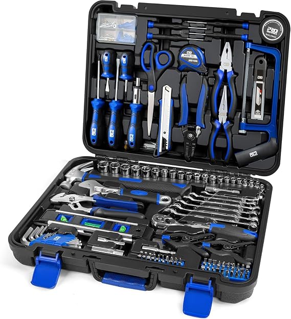 Prostormer 259-Piece Tool Kit, General Household Hand Tool Set, Blue