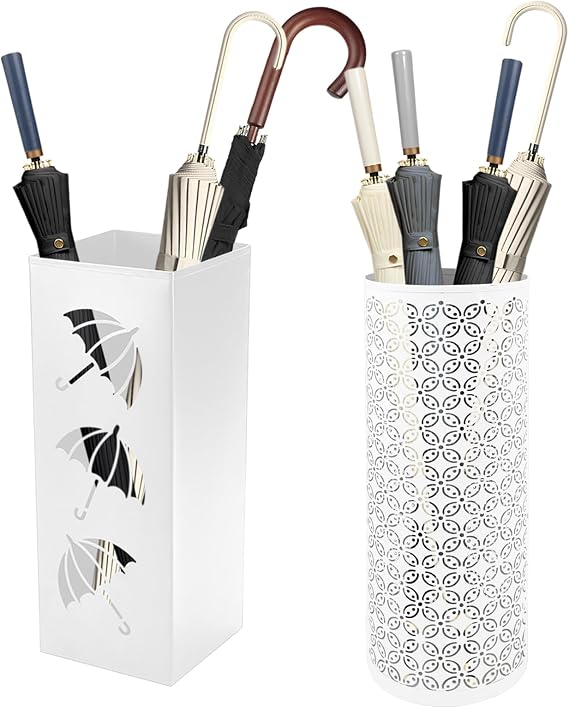 2 Pack Umbrella Rack Stand,Large Umbrella Holder, Metal Umbrella Stand for Canes, Walking Sticks, Umbrellas, Wrapping Paper, Entryway, Home, Office, Hotel
