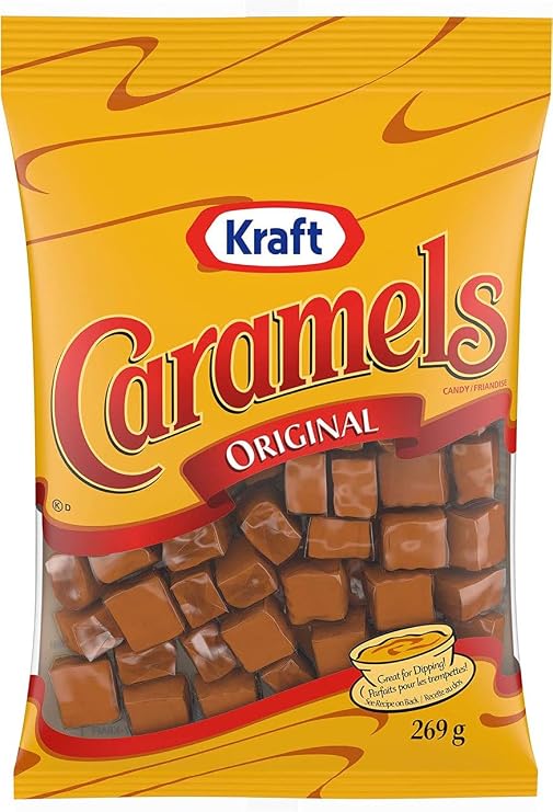 Kraft Original Caramels Chewy Candy 269g/9.5oz Bag (Imported from Canada)