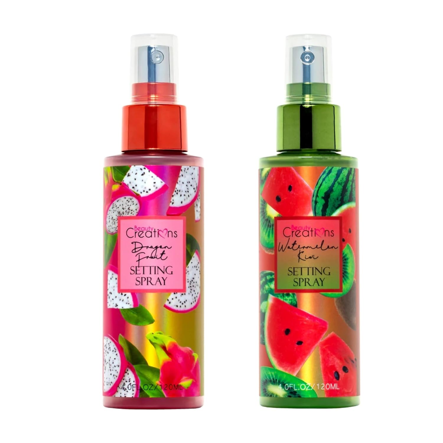 2 Pc SET DRAGON FRUIT AND WATERMELON KIWI MAKE UP SETTING SPRAY