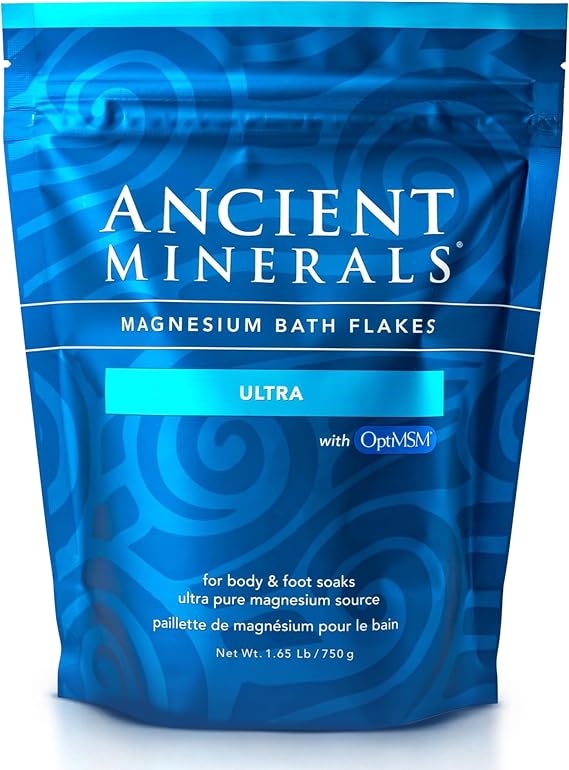 Ancient Minerals Magnesium Bath Flakes Ultra with MSM, Zechstein, 1.65lb