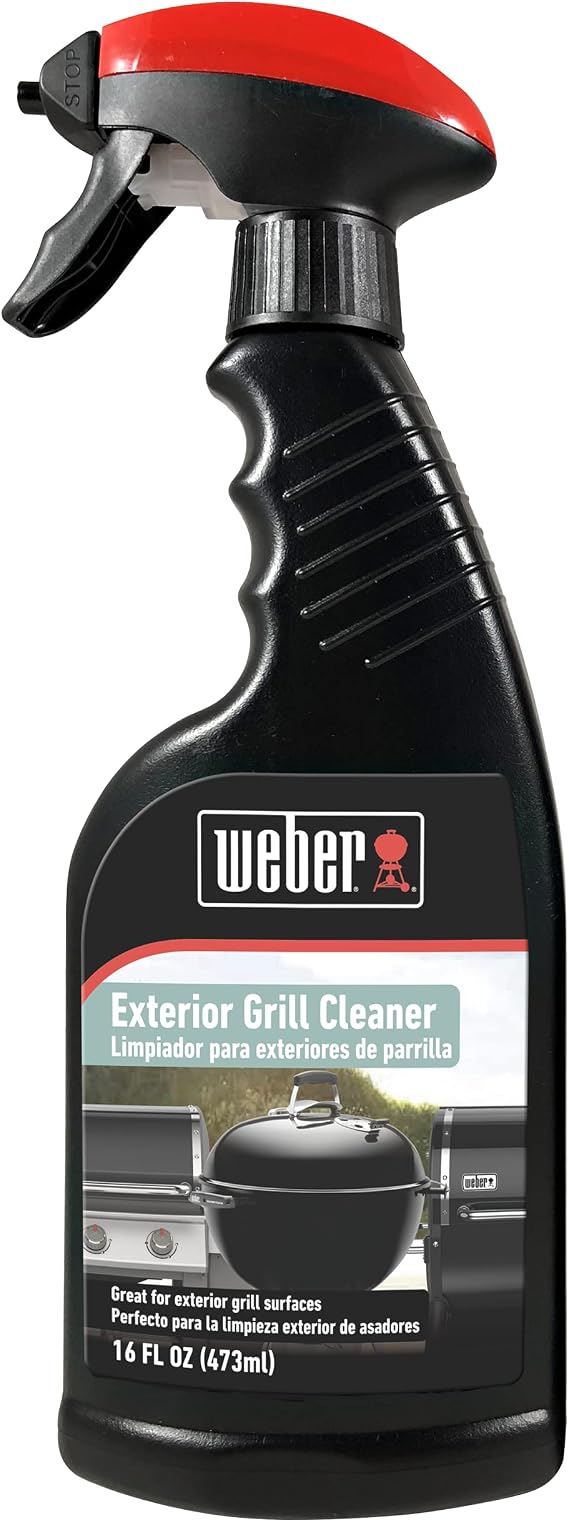 Weber Exterior Grill Cleaner, Black StreakFree Spray for Removing Grease, Grime & Water Spots on Stainless Steel, Painted Steel & PorcelainEnamel Surfaces