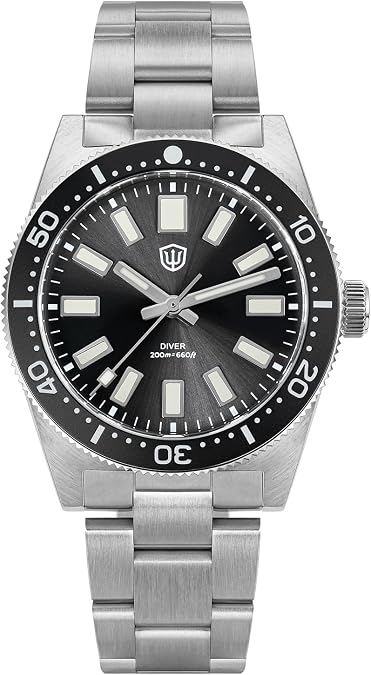 watchdives VH31 Quartz Watches, WD1965 62MAS Dive Watch 38mm Domed Sapphire Crystal Luxury Wristwatch 200M Waterproof Watches