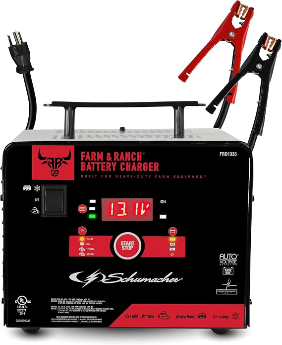 Schumacher Electric 6A Car Battery Charger & Maintainer, 6V/12V FR01335