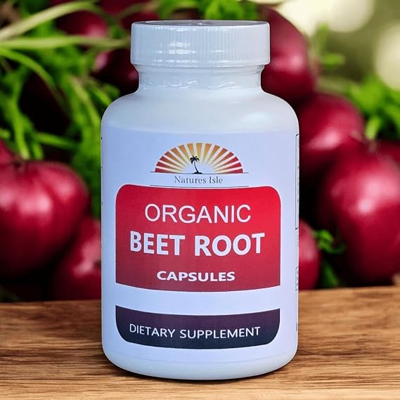 Organic Beet Root Capsules - 60 Count 500mg Each