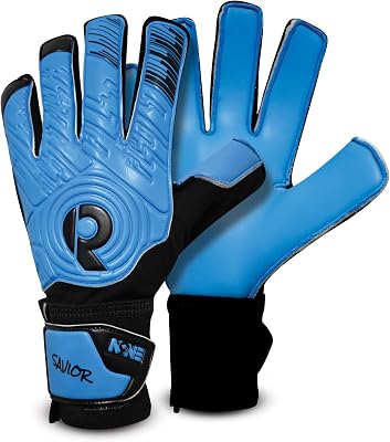 NINE Goalkeeper Gloves with Strong Grip, Extra Wrist Stability & Eco-Friendly Design with Spanish Latex Padded Goalie Gloves for Kids, Youth, Men & Women