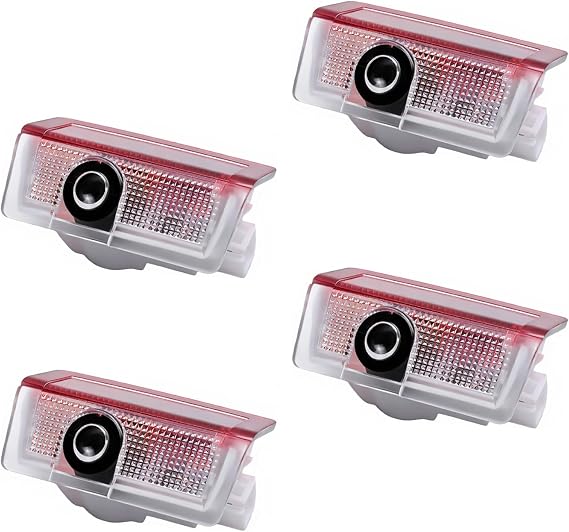4Pcs Car Door Projector Lights HD LED Logo Lights Projector Welcome Compatible with MerIceIdeIs BenIz Accessories A B C E M G GL GLA GLC GLE GLS Class 4dr W205 W213 W176 W166 W212