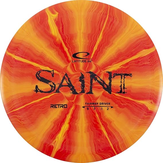 Latitude 64 Retro Saint Disc Golf Fairway Driver | Slightly Overstable Disc Golf Driver | Grippy Base Plastic | Fairway Driver Disc Golf Disc | Frisbee Golf Driver | 170g+