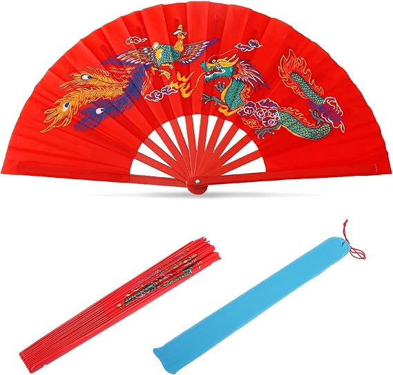 Chinese Fans Folding Fan, Folding Hand Fan Tai Chi Fan, Decorative Folding Fans Popping Fans for Line Dancing, Right Hand Wushu Dance Practice Training