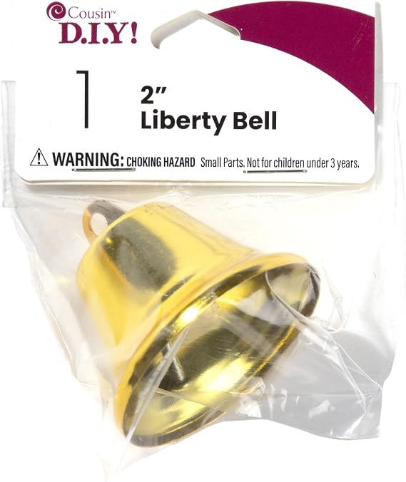Liberty Bell 2 Inch, Gold, 1 Piece