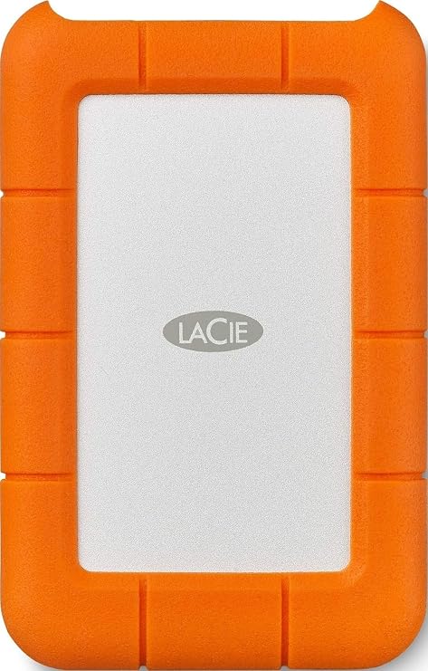 LaCie Rugged Mini, 2TB, 2.5", Portable External Hard Drive, for PC Mac iPad and iPhone, Data Rescue Service (LAC9000298)