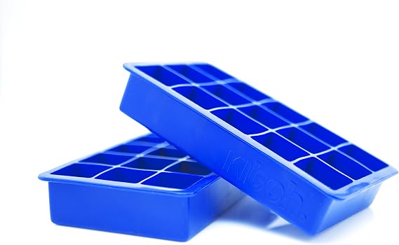 Kitch Cube Ice Tray 2 Pack Silicone Ice Cubes - Cobalt Blue