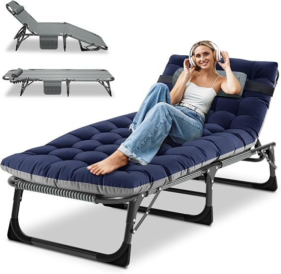 Folding Sun Lounger for Garden Portable Sunloungers