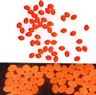 Glow Fishing Bead Oval Rubber Bait Eggs Soft Luminous Fishing Line Ball Stopper Saltwater Freshwater Salmon Trout Fishing Tackle