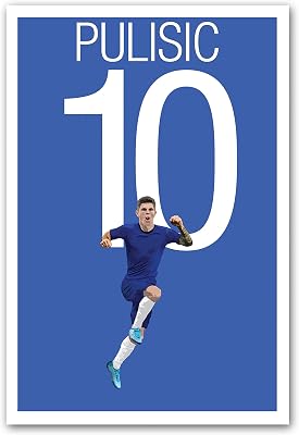 Graphics 17 Christian Pulisic Poster - Chelsea Soccer Print - Soccer Art - Unframed Football Print - Soccer Decoration - USMNT Soccer Poster Pulisic Football Art