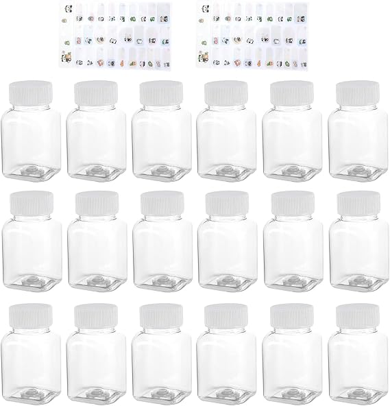 18Pcs 100ml Ginger Shot Bottles, Shot Bottles with Lids