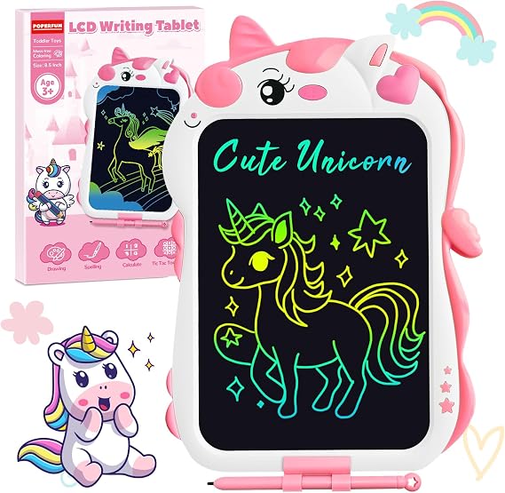 LCD Writing Tablet for Kids,Unicorn Gifts for Girls,Doodle Pad Drawing Tablet for Kids 3+ Year Old, Drawing pad for Ages 2-4 5-7 6-8 9 8-12 Years Old Boys Girls Christmas Birthday Gifts