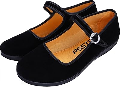 pestor Mary Jane Shoes for Women Ballet Flats Womens Flat Shoes Ballerina Halloween Black Mary Janes