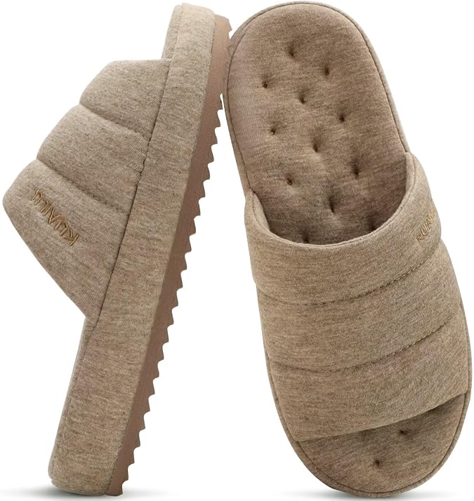 KuaiLu Cozy Memory Foam Slippers For Men - All-Season Warm House Shoes