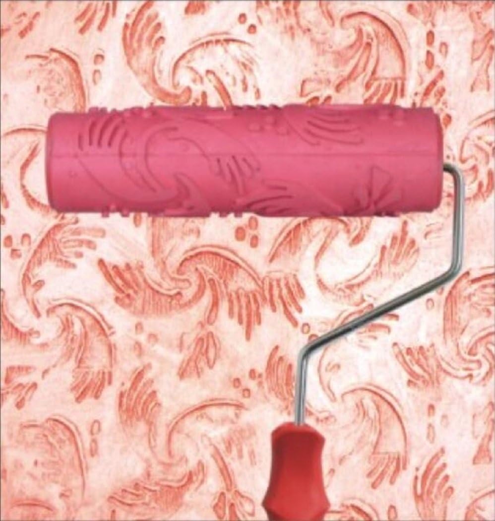 Greek Art 7 DIY Patterned Paint Roller Decorative Rubber Roller with Plastic Handle Model 042