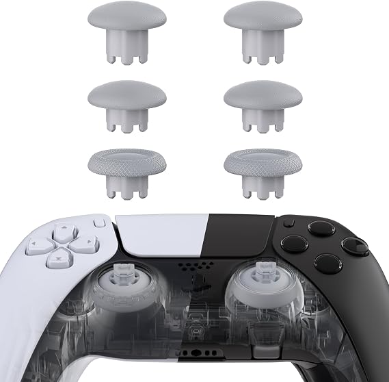 eXtremeRate Edge Sticks Swappable Thumbsticks for PS5 Controller, New Hope Gray Replacement Interchangeable Analog Stick Joystick for PS4 Controllers Universal