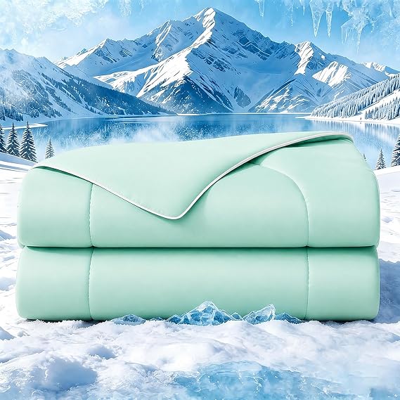 Summer Cooling Comforter Queen Size, Ultra Cooling Blankets for Hot Sleeper